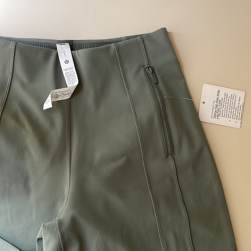 Lululemon Define High Rise Wide Leg Pant Luon Willow Leaf Green - Picture 4 of 9